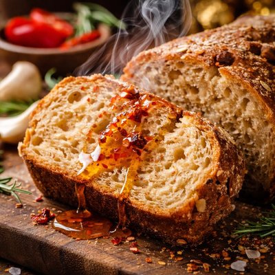 Image of Buckwheat Potato Bread with Chile Honey
