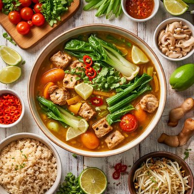 Image of Buddhist Tamarind and Vegetable Soup