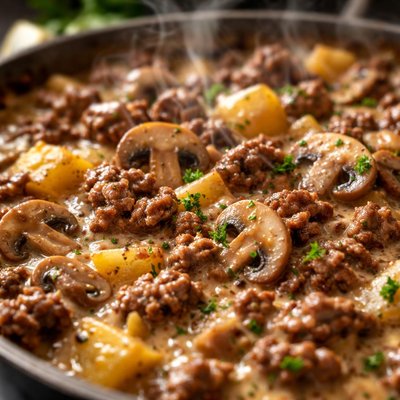 Image of Budget Beef Mushroom Casserole