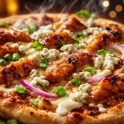 Image of Buffalo Blue Cheese Grilled Ranch Chicken Pizza Rsc