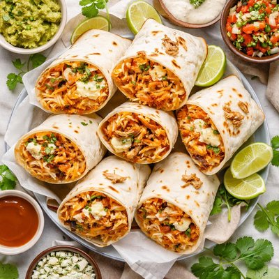 Image of Buffalo Chicken Burritos a La Crock Pot
