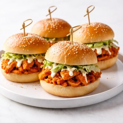 Image of Buffalo Chicken Party Sandwiches