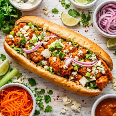 Image of Buffalo Chicken Supper in a Sub