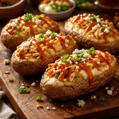 Image of Buffalo Chicken Twice Baked Potatoes