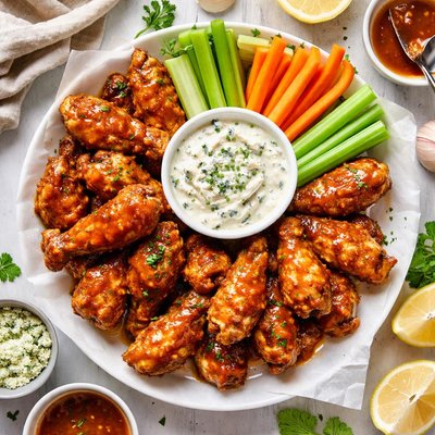 Image of Buffalo Chicken Wings W Blue Cheese Dip