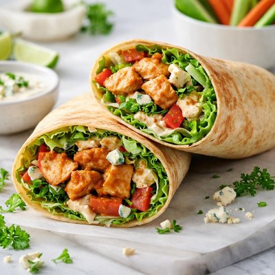Image of Buffalo Chicken Wrap Low Carb Atkins Perfect