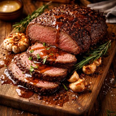Image of Buffalo Roast with Chipotle Roasted Garlic Jus
