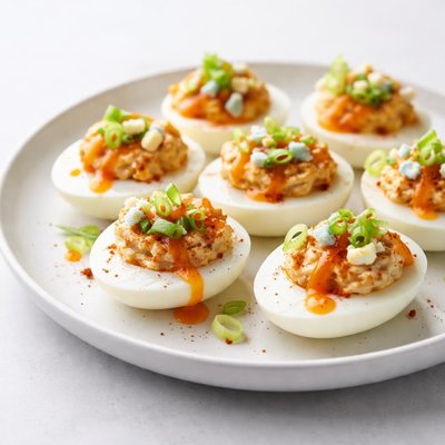 Image of Buffalo Style Stuffed Eggs
