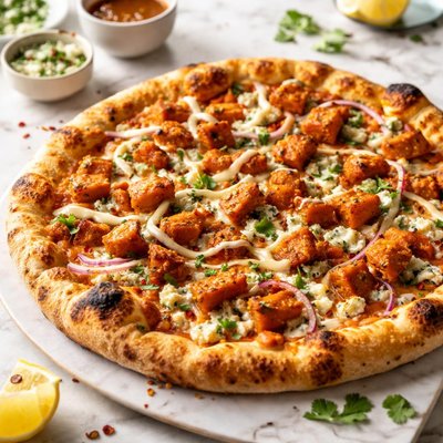 Image of Buffalo Sweet Potato Blue Cheese Pizza