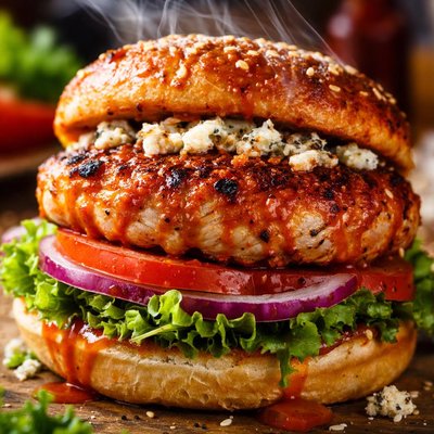 Image of Buffalo Turkey Burgers Spicy Alternative to the Beef Patty Rut
