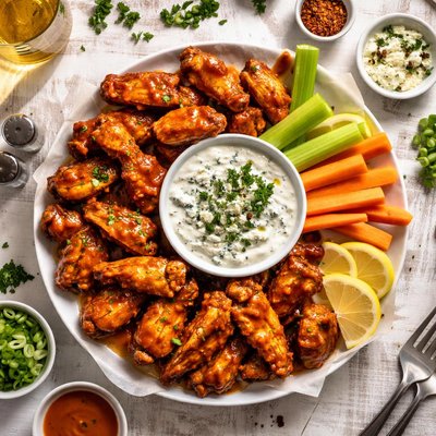 Image of Buffalo Wings to Die for and Blue Cheese Dip