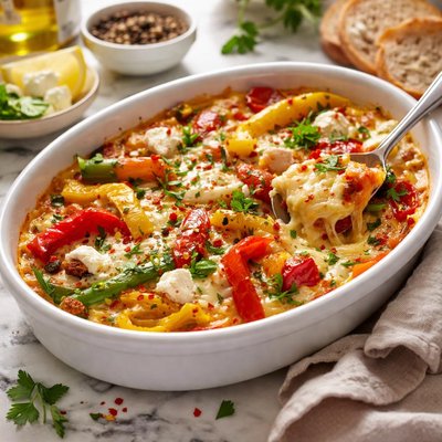 Image of Bulgarian Pepper and Cheese Casserole