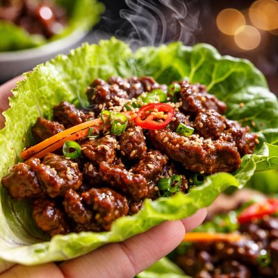 Image of Bulgogi Korean Barbecued Beef Lettuce Wraps