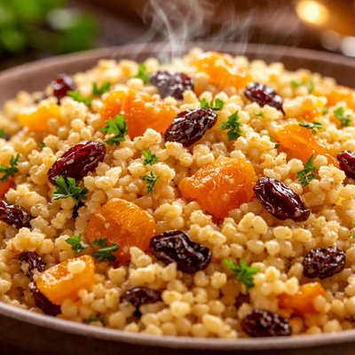 Image of Bulgur Pilaf with Apricots and Raisins
