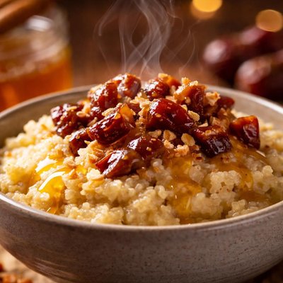 Image of Bulgur Pudding with Honey and Dates