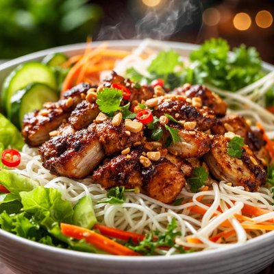 Image of Bun Ga Nuong Grilled Chicken and Vermicelli Salad