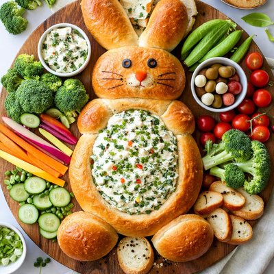 Image of Bunny Bread W Dip in Tummy