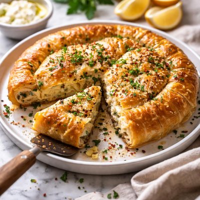 Image of Burek or Feta Cheese Phyllo Pie