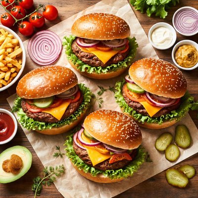 Image of Burgers Tasty Plain and Simple