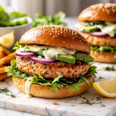 Image of Burgers Without the Beef Salmon Patties