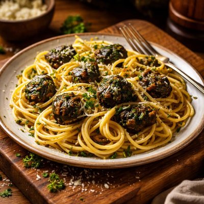 Image of Burgundian Escargots with Spaghetti