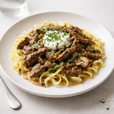 Image of Burgundy Beef Stroganoff