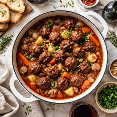 Image of Burgundy Meatball Stew