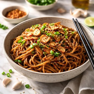 Image of Burnt Garlic Whole Wheat or Gluten Free Noodles