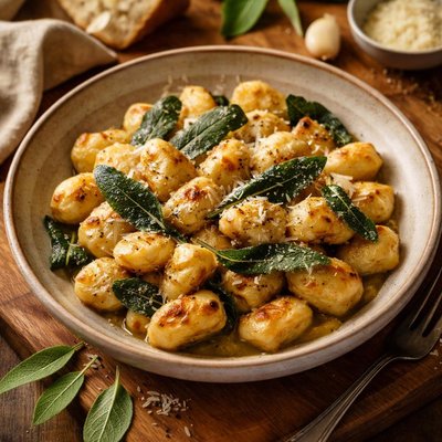 Image of Burnt Sage Butter Sauce for Gnocchi