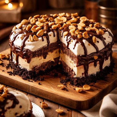 Image of Buster Bar Dessert Ice Cream Cake