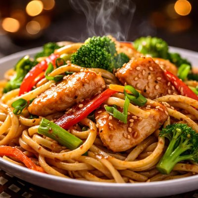 Image of Busy Night Chicken Lo Mein