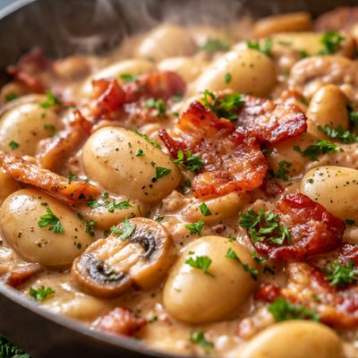 Image of Butter Beans and Bacon Stroganoff