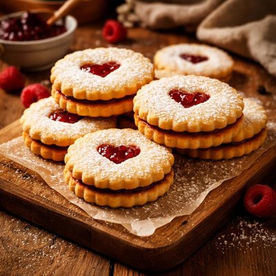 Image of Butter Cookie Jelly Sandwiches