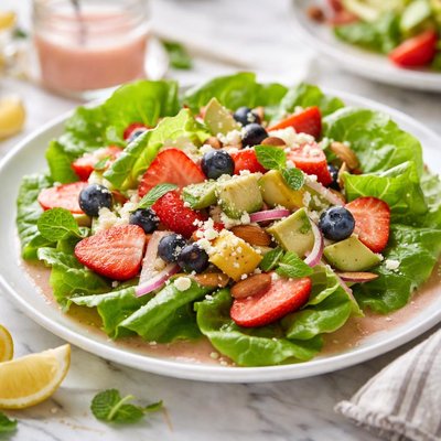 Image of Butter Lettuce Salad with Fruit Lemonade Dressing