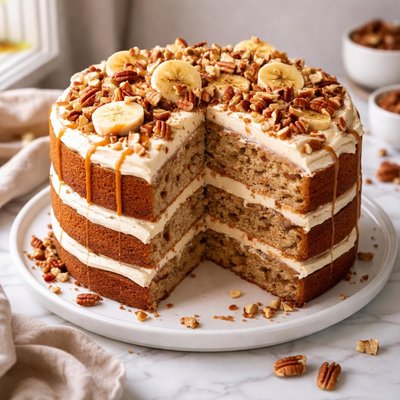 Image of Butter Pecan Banana Cake