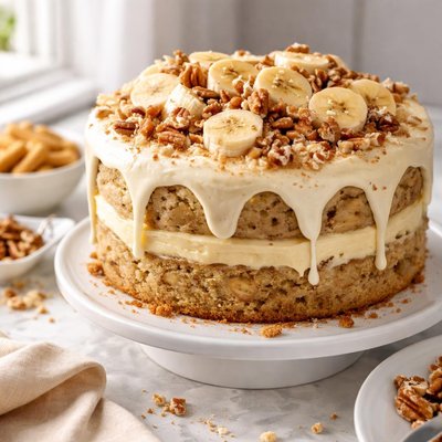 Image of Butter Pecan Banana Pudding Cake