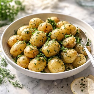 Image of Buttered and Herbed New Potatoes