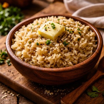 Image of Buttered Brown Rice