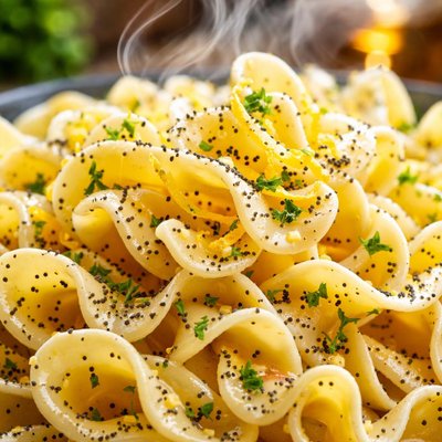 Image of Buttered Noodles with Lemon Poppy Seeds