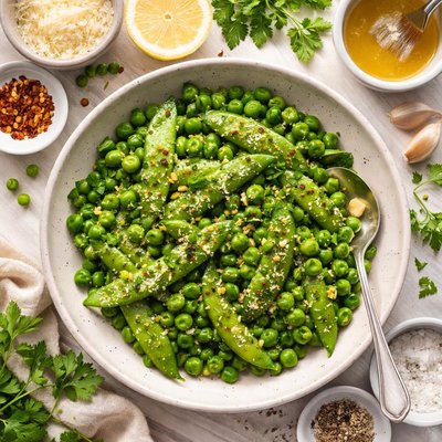 Image of Buttered Snow and Green Peas