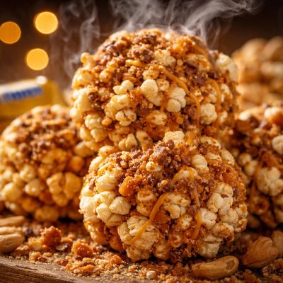Image of Butterfinger Popcorn Balls