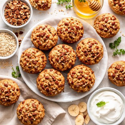 Image of Butterless Pecan Muffins