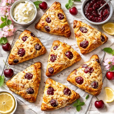 Image of Buttermilk and Sour Cherry Scones for Afternoon Tea and Picnics