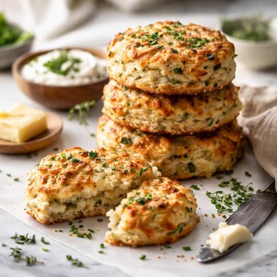 Image of Buttermilk Cheese Shallots Potato Scones