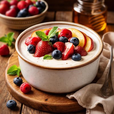 Image of Buttermilk Pudding with Fresh Fruit