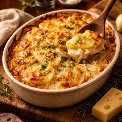 Image of Buttermilk Scalloped Potato Onion with Swiss Cheese