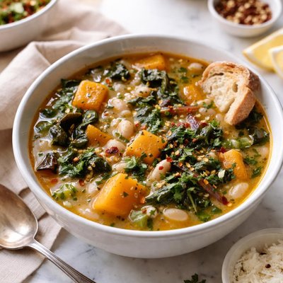 Image of Butternut Chard White Bean Soup Pressure Cooker