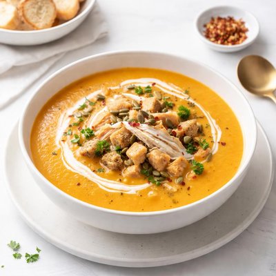 Image of Butternut Pumpkin Chicken Soup
