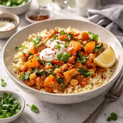 Image of Butternut Squash and Chickpea Stew with Couscous