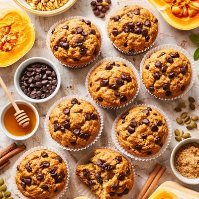 Image of Butternut Squash and Chocolate Chip Muffins